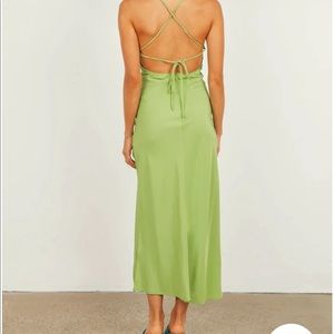 Lime green midaxi dress